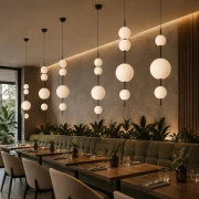 lampa-lunoria-wnetrze-restauracji-wiele-lamp