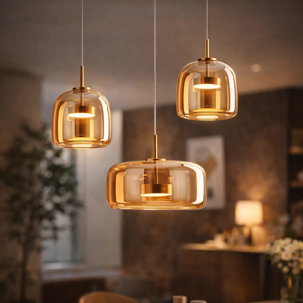 Celestelle – Szklana Lampa Wisząca w Stylu Art Deco