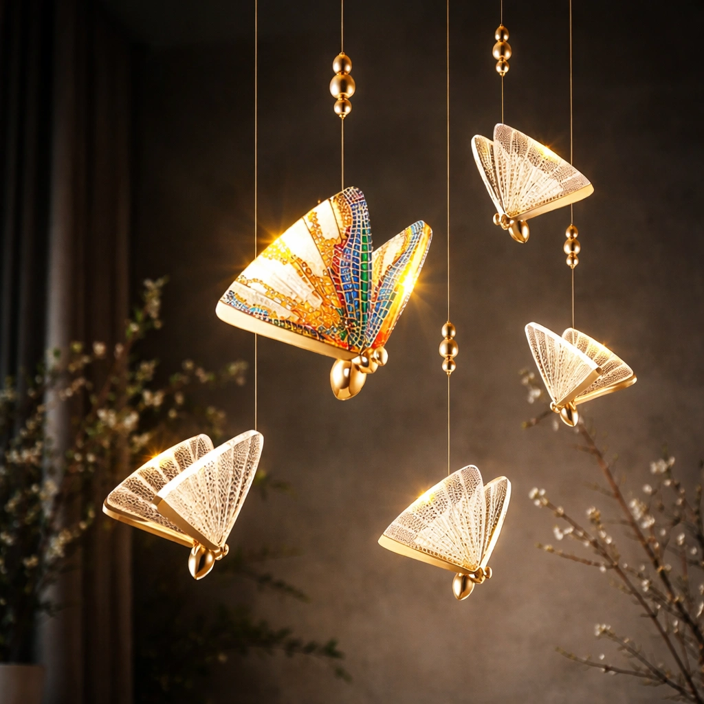 Veliselle – Lampa Wisząca Led w Kształcie Motyla