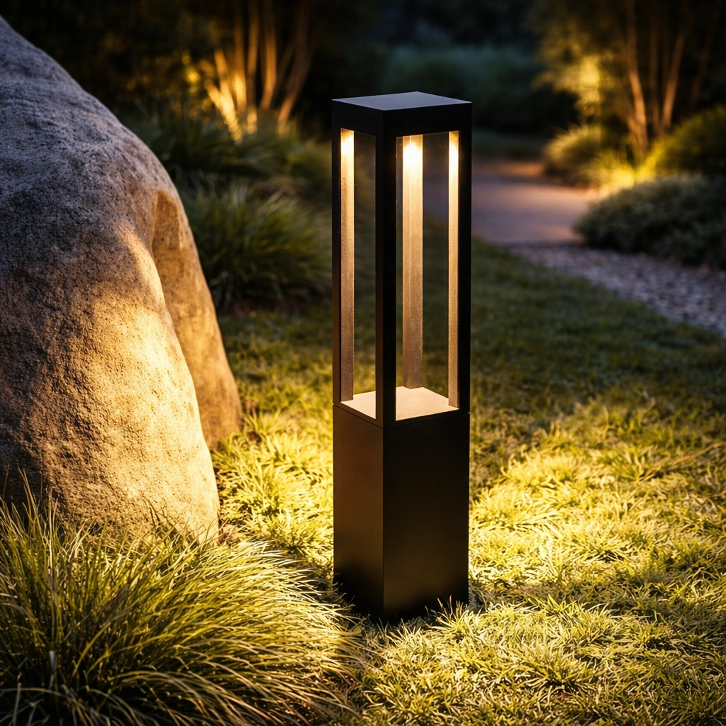 Lampa ogrodowa led Valkra – designerski słupek świetlny do nowoczesnego ogrodu i podjazdu