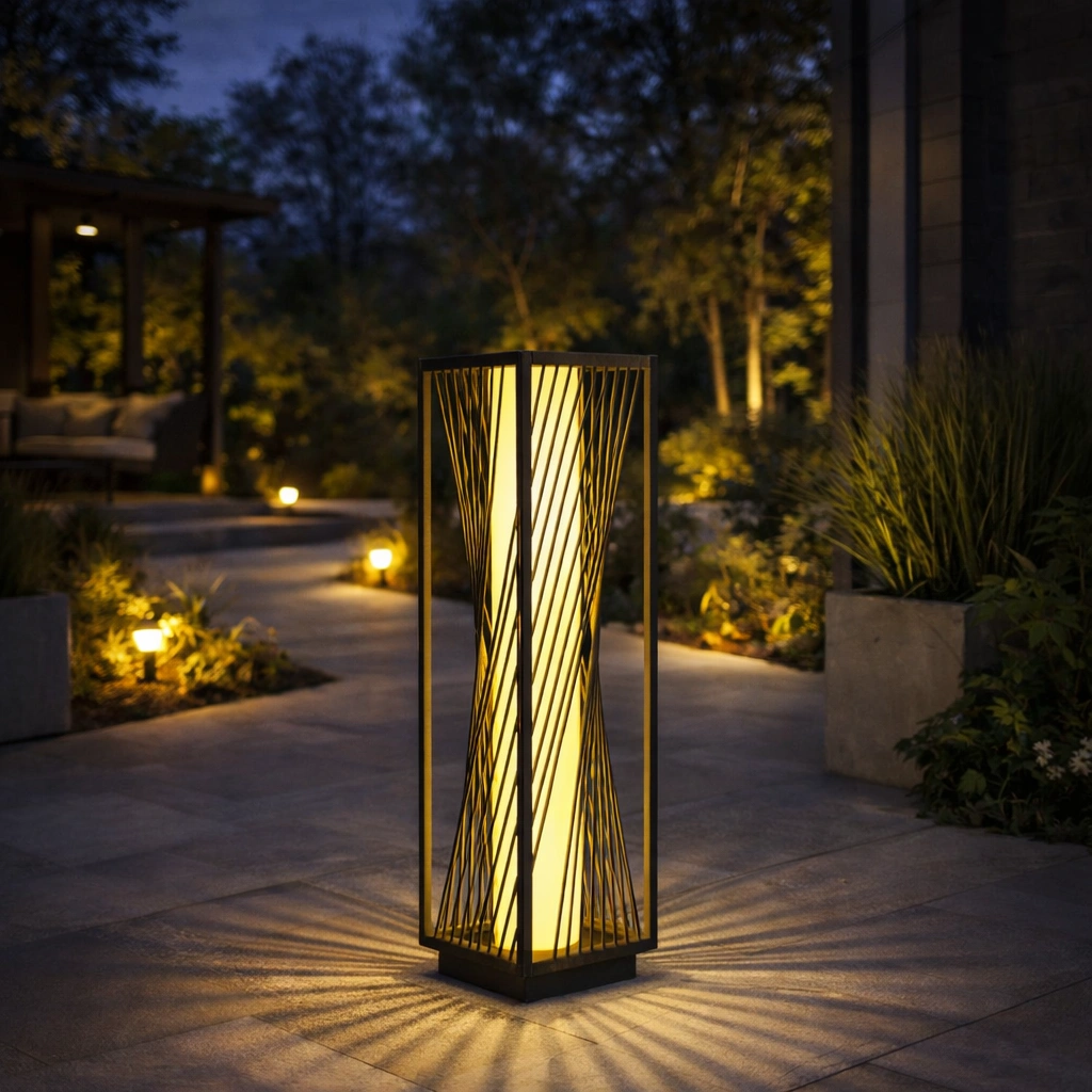 Rattanowa lampa solarna LED Solvienne