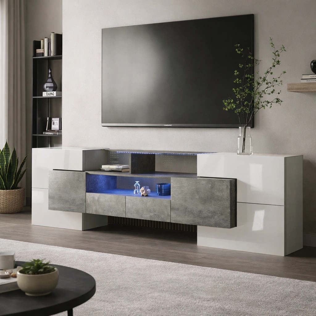 Nowoczesna szafka RTV ARKELI – elegancki design i praktyczne zastosowanie