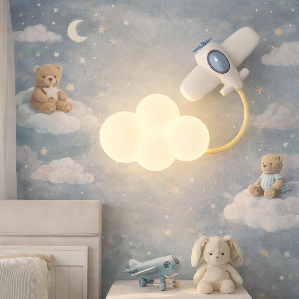 DreamyClouds – bajkowy kinkiet dziecięcy LED w kształcie chmurki