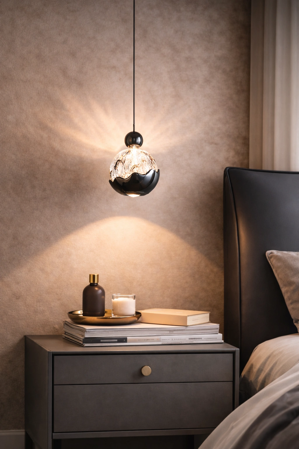 MONTARA – Designerski kinkiet wiszący LED inspirowany górami z czujnikiem ruchu dłoni